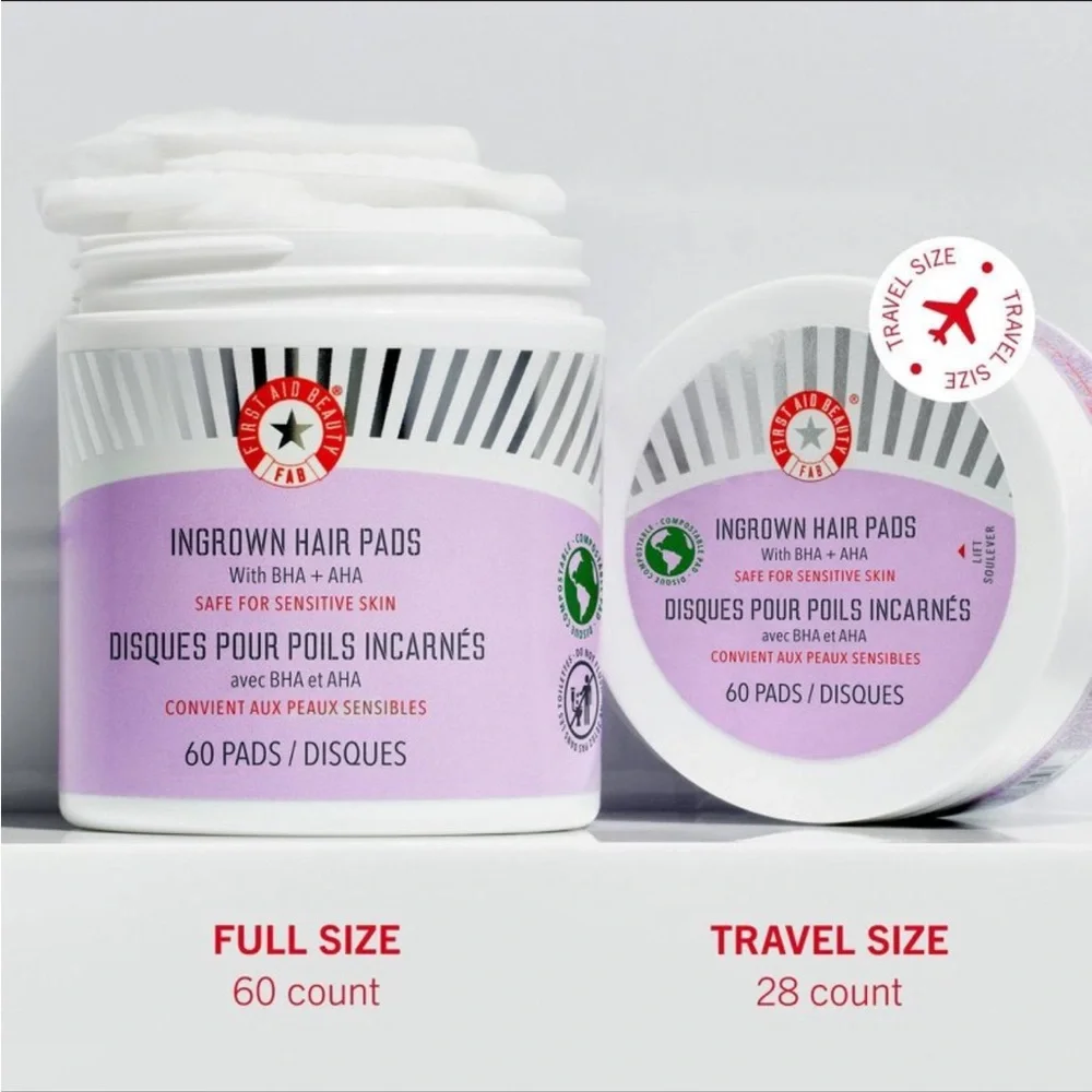 New First Aid Beauty Ingrown Hair Pads Sensitive Skin Clean Beauty cruelty free